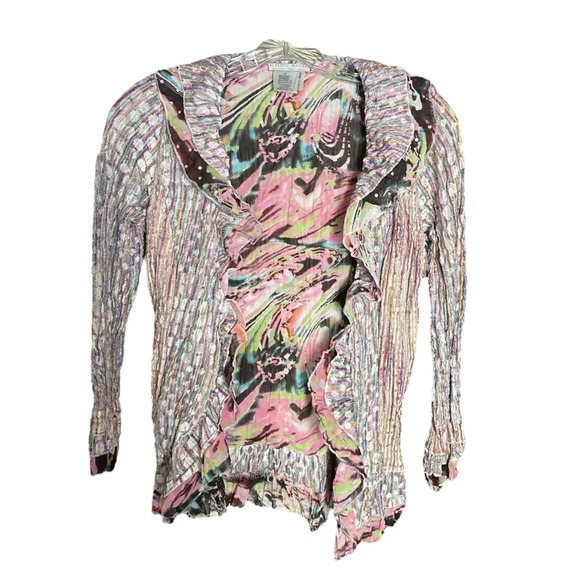 Women's Multicolor Ruffled Jacket - Picture 7 of 9